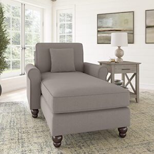 Bush Furniture Hudson Chaise Lounge with Arms, Beige Herringbone