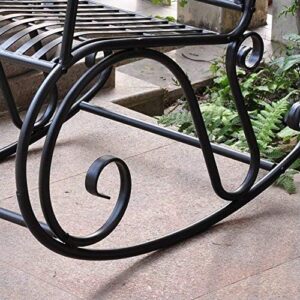 International Caravan Iron Scroll Patio Rocker