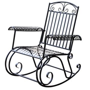 International Caravan Iron Scroll Patio Rocker