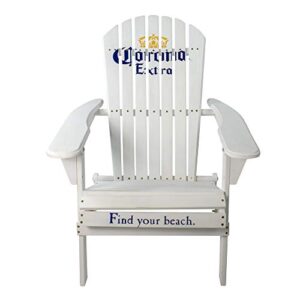 northlight 36″ white corona classic folding wooden adirondack chair