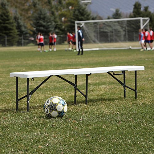 LIFETIME 80309 Portable Folding Bench, 6-Foot, White Granite