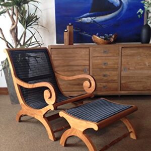 Kenya Teak Lazy Chair Incl. Footstool, Made from Solid A-Grade Teak Wood