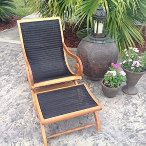 Kenya Teak Lazy Chair Incl. Footstool, Made from Solid A-Grade Teak Wood