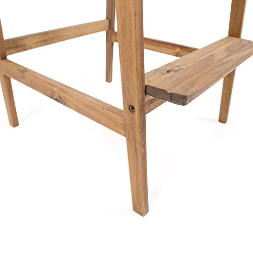 Christopher Knight Home Malibu Outdoor Acacia Wood Adirondack Barstools, 2-Pcs Set, Natural Stained