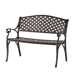 christopher knight home eastwood antique copper cast aluminum bench