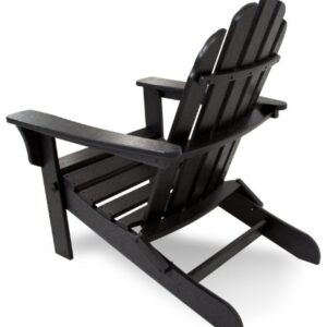 Trex Outdoor Furniture by Polywood TXA53CB Cape Cod Folding Adirondack Chair, Charcoal Black