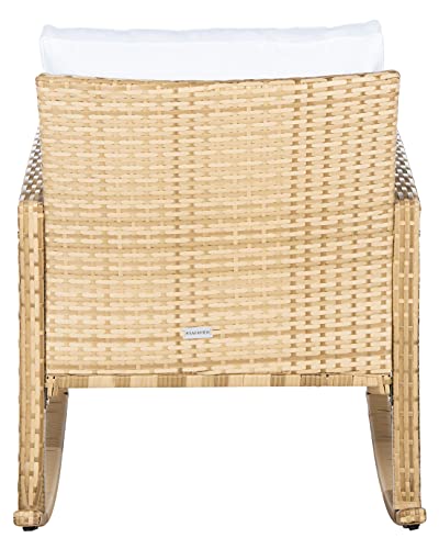 Safavieh Outdoor Collection Daire Natural/White Cushion Rocking Chair PAT7721D