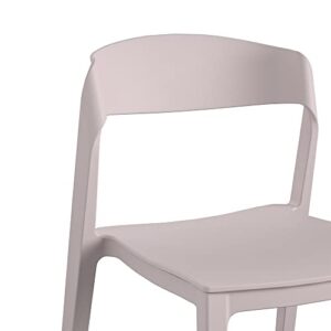 Cosco Outdoor/Indoor Stacking Resin Chair with Ribbon Back, 2-Pack, Pink