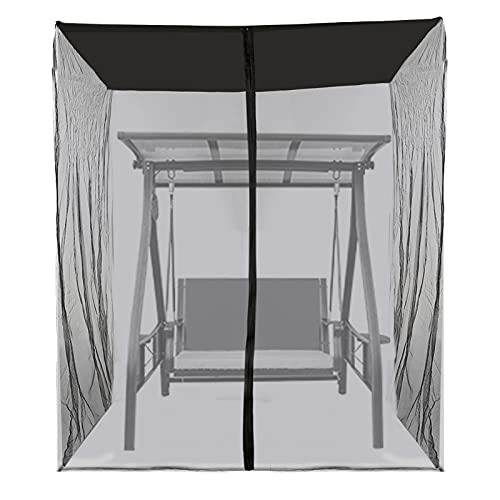 Lixada Outdoor Swing Chair Mesh Net Ultra Large Mosquito Net Zipper Closure Netting Curtain Water Resistant Patio Seater Mesh Canopy Cover