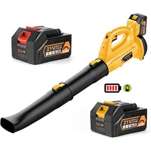 ekaco 320 cfm & 180 mph leaf blower with 4.0ah battery and charger + 21v 4.0ah li-ion battery packs