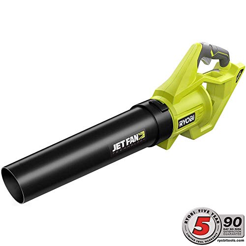 Ryobi RY40406BTL 40 Volt 110 MPH 500 CFM Cordless Jet Fan Leaf Blower 40V. Bare Tool (Battery and Charger NOT Included) … (Renewed)