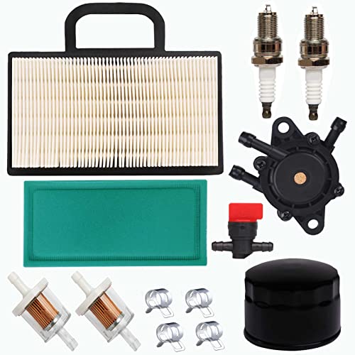 HEYZLASS 698754 Air Filter, 492932S 492932 Oil Filter with 691035 Fuel Filter Tune up Kit Compatible with Briggs and Stratton 499486 499486S 18-26 HP intek V-Twins Lawn Mower Tractor