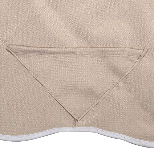 Porch Swing Canopy, Replacement Waterproof Swing Top Cover, Garden Swing Seat Replacement Canopy Sun Shade Awning Cover Outdoor Patio Ham-Mock Swing Canopy (Khaki)