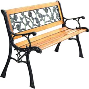 fdw park bench garden metal outdoor furniture benches clearance for patio yard