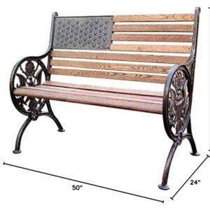 Oakland Living 6011AB Proud American Bench with an Antique Bronze Finish