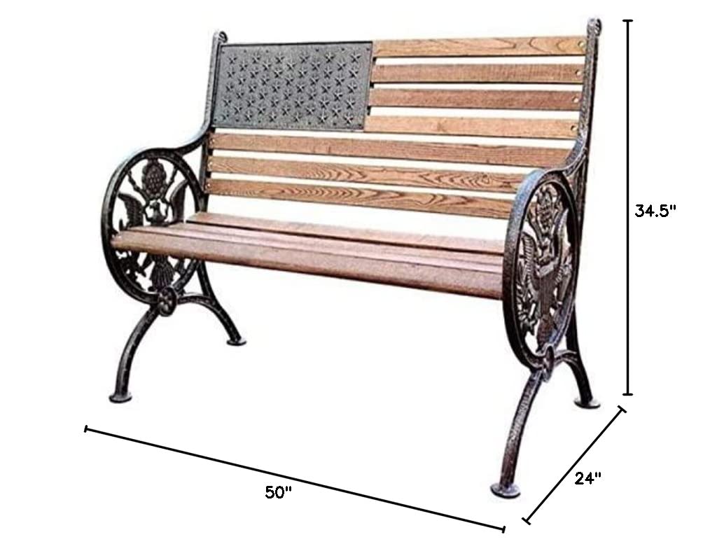 Oakland Living 6011AB Proud American Bench with an Antique Bronze Finish