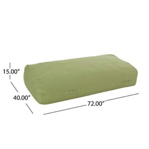 Christopher Knight Home Vivien Outdoor Water Resistant 6'x3' Lounger Bean Bag, Green