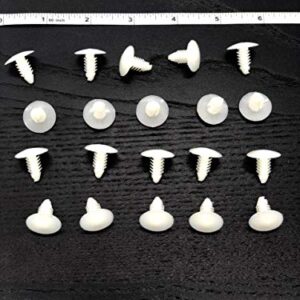 100 pcs Medium Multi-Gauge Rivet 3/16" or 7/32" Hole Patio Strapping Fasteners Webbing Lawn Chair Lounge (White)