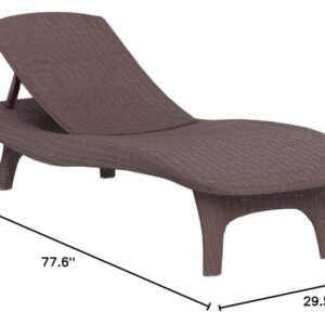 Keter 211045 Pacific Sun Lounger Set of 2, Brown