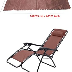 M MAIUS Zero Gravity Chair Replacement Fabric, Anti Gravity Lounge Chair Cloth with 4 PCS Replacement Lace Cords Gravity Chair Accessories Bungee Elastic Patio Recliner Chair (Upgrated Brown- 21")…