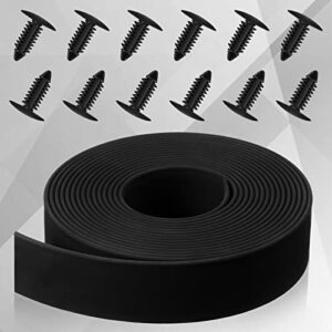 Yulejo 100 Pcs Medium Multi Gauge Rivet Patio Strapping Fasteners 3/16 Inch or 7/32 Inch Hole Lawn Chair Webbing Patio Chair Repair Kit for Outdoor Furniture Lounge (Black)