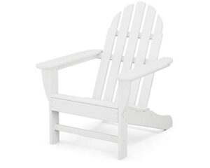 polywood ad4030wh classic outdoor adirondack chair, white