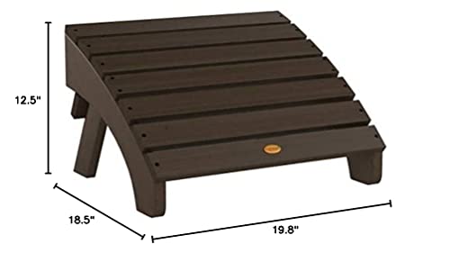 Highwood AD-OTL1-ACE Adirondack Folding Ottoman, Weathered Acorn