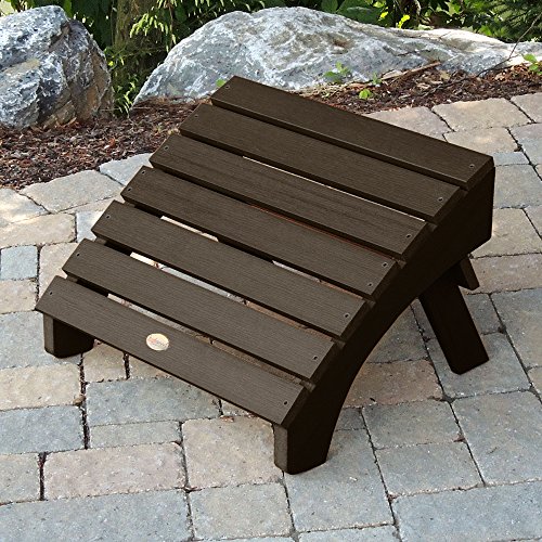 Highwood AD-OTL1-ACE Adirondack Folding Ottoman, Weathered Acorn