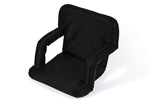 Portable Multiuse Adjustable Recliner Stadium Seat by Trademark Innovations (Black)