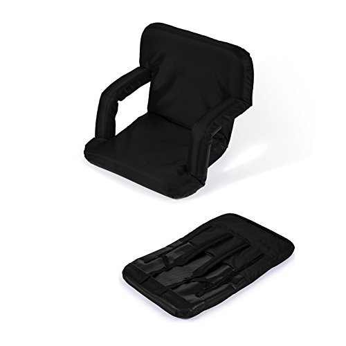 Portable Multiuse Adjustable Recliner Stadium Seat by Trademark Innovations (Black)