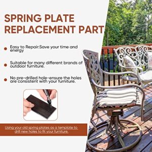 Tondiamo 8 Pieces Patio Chair Spring Plates Swivel Rocker Fiberglass Rocking Plate Replacement Parts for Universal Furniture, 5 x 2.5 x 0.25 Inches (Black)