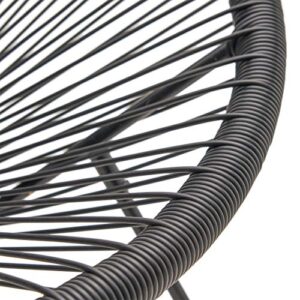 Major Outdoor Hammock Weave Chair with Steel Frame (Set of 2) - Black Finish