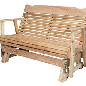 Kilmer Creek 4' Natural Cedar Porch Glider, Amish Crafted