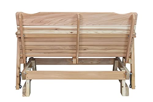 Kilmer Creek 4' Natural Cedar Porch Glider, Amish Crafted