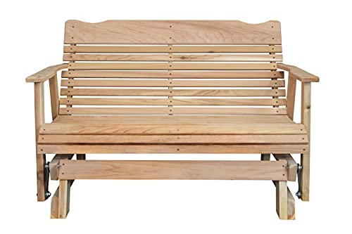 Kilmer Creek 4' Natural Cedar Porch Glider, Amish Crafted