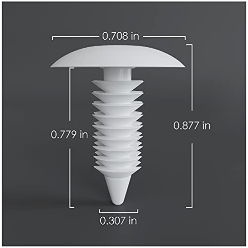 Medium Multi-Gauge Strapping Rivets Fasteners 3/4" Length for Patio Lounge Chair Repair 30 Pack (White)