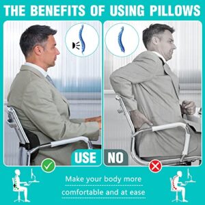 4 Pcs Zero Gravity Chair Pillow Replacement Universal Headrest Beach Chair Pillow with Elastic Band Removable Padded Cushion for Zero Gravity Lounge Folding Chair Recliner Head Neck Lumbar Support