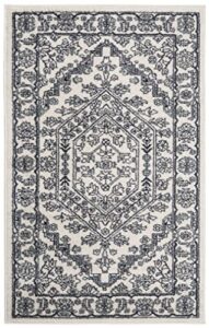 safavieh adirondack collection 2’6″ x 4′ ivory / navy adr108r oriental medallion non-shedding living room bedroom accent rug
