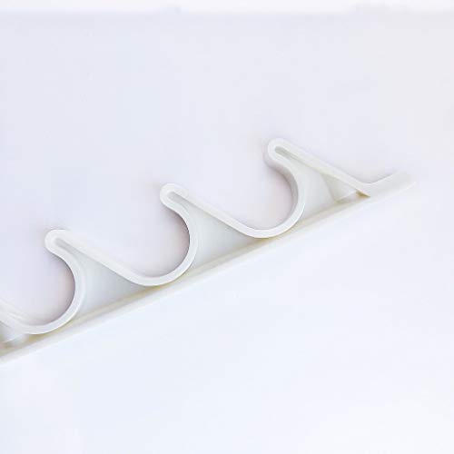 2 pcs 6 Position Nylon White Adjustment Brackets for Patio Outdoor Lawn Yard Furniture or Chaise Lounges, Replacement, Back Support, Back-Height Multi Position Adjuster 10 5/8" L x 5/8" W