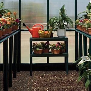 Rion Palram - Canopia 2-Tier Greenhouse Work Bench, Dark Green, 31.4''Lx15.7''Wx33.4''H