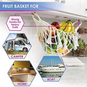 Macrame Fruit Hammock For Kitchen Under Cabinet, Hanging Fruit Banana Hammock Fruit, Hanging Fruit Hammock Under Cabinet Fruit Hammock, Kitchen Hammock For Fruit Hammock Camper, Produce Hammock Veggie