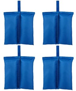 yelaiyehao industrial grade canopy weight bags for pop up canopy tent, sand bags for instant outdoor sun shelter canopy legs (blue-4 large)
