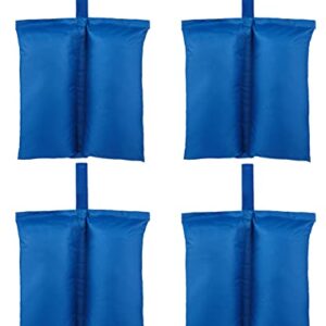 YELAIYEHAO Industrial Grade Canopy Weight Bags for Pop up Canopy Tent, Sand Bags for Instant Outdoor Sun Shelter Canopy Legs (Blue-4 Large)