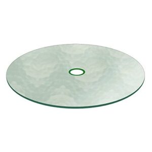 fab glass and mirror aquatex patio glass table top 48″ round 3/16″ thick flat tempered w/ 2″ hole, clear