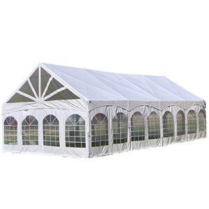 delta 40’x20′ pe marquee – heavy duty large party wedding canopy tent gazebo shelter w storage bags canopies