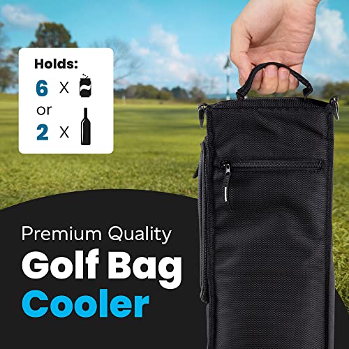 Liquid Spectrum - Golf Cooler Bag, Insulated Soft Cooler for 6pcs Cans of Beer or Soda, Portable Cooler Bag for Travel, Camping, Outdoor Sports, Discreet Golf Accessories for Drinks