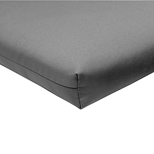 QILLOWAY Outdoor Indoor Seat Cushions, Square Foam Dining Chair Pads,All Weather, 17"x17"x3",2 Count (Light Grey)