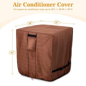 COSFLY Air Conditioner Cover for Outside Units, AC Covers for Outdoor Heavy Duty -Square Fits up to 38 x 38 x 40 Inches