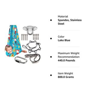 BETTKEN Sensory Swing Sensory Swing Indoor Therapy Sensory Swing for Kids with Special Needs Swing Hammock Hanging Chair Adult Sensory Swing (Color : Lake Blue, Size : 150x280cm)