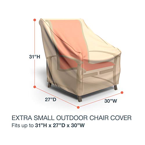 Budge P1A02TNNW1-2PK Sedona Patio Chair Cover (2 Pack) Waterproof, Durable, Extra Small, Tan
